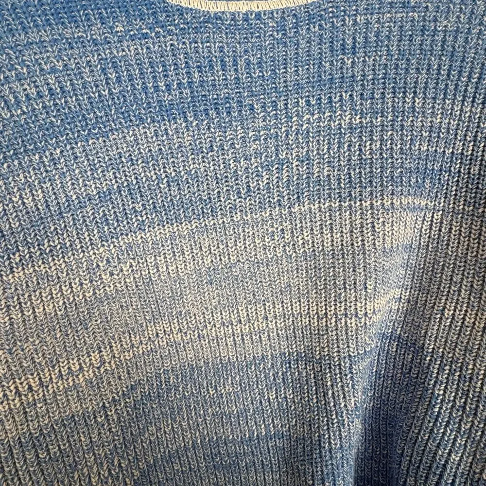 Pistola Blue Distressed Knitted Long Sleeved Sweater Chic Women's Size Small